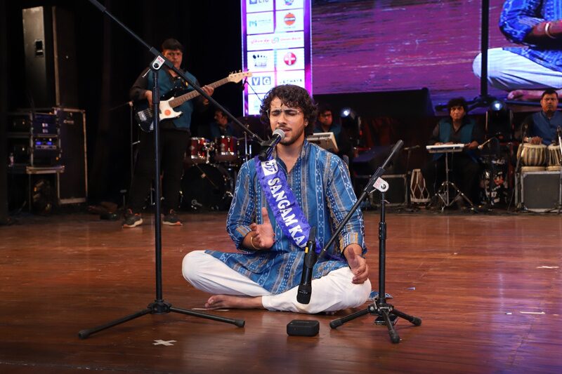 Ayush performing at the finale of Surtarang